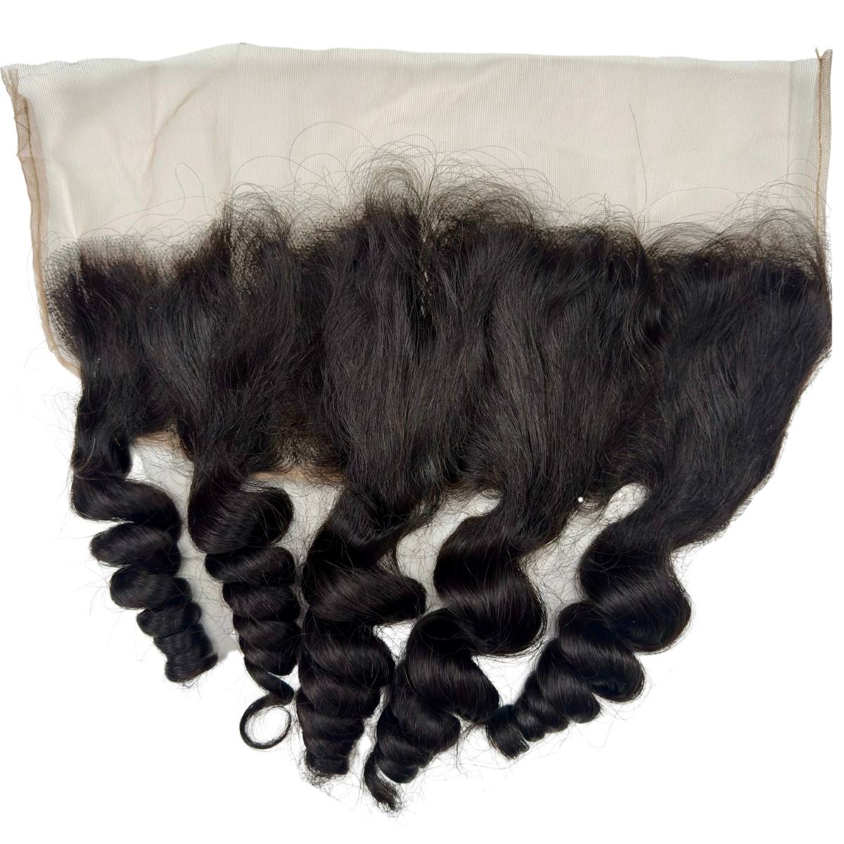 100% Raw Vietnamese Human Hair Ripple Curly 13x4 Swiss Frontal