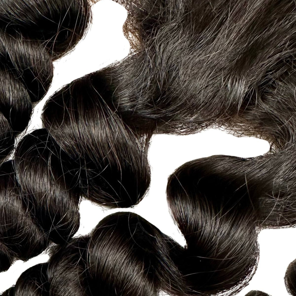 100% Raw Vietnamese Human Hair Ripple Curly 13x4 Swiss Frontal