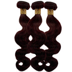 100% Human Hair Burgundy Body Wave Bundle Deals