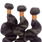 100% Human Hair Jet Black Body Wave Bundle Deals