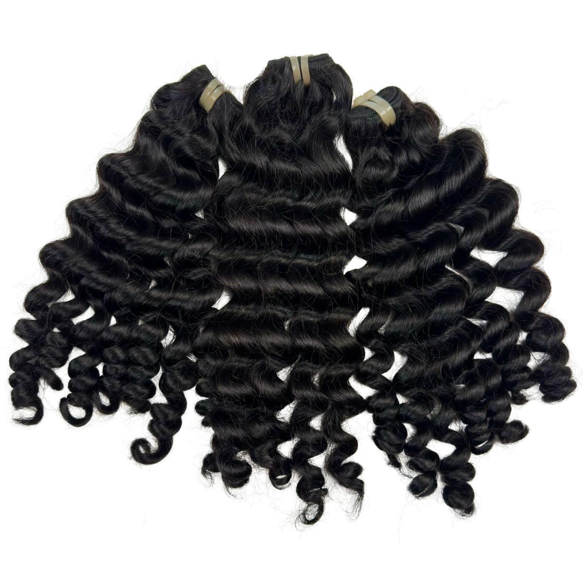 100% Vietnamese Human Hair Ripple Curly Bundle Deals