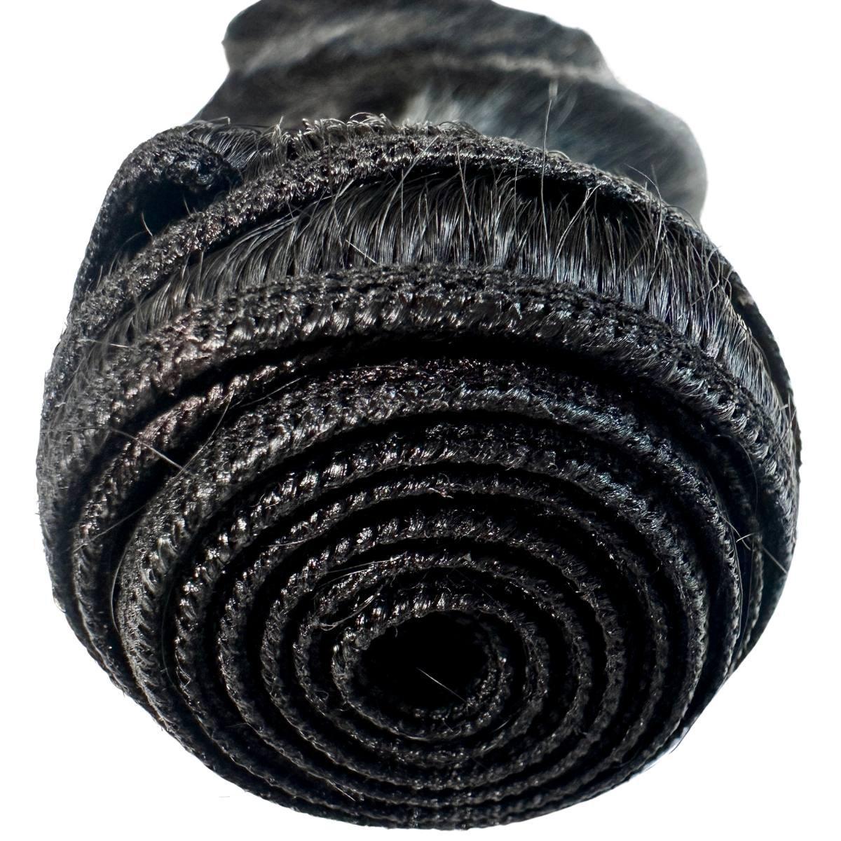 100% Human Hair Jet Black Body Wave Bundle Deals