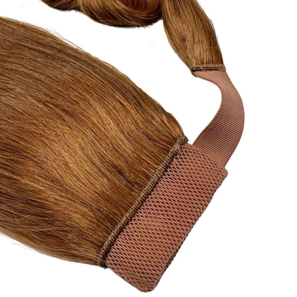100% Human Hair Auburn Ponytail