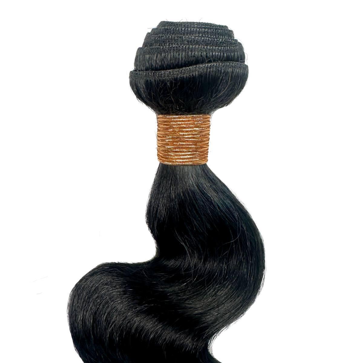 100% Human Hair Jet Black Body Wave Bundle Deals
