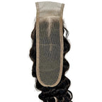 100% Human Hair Brazilian Deep Wave 2x6 Transparent Lace Closure