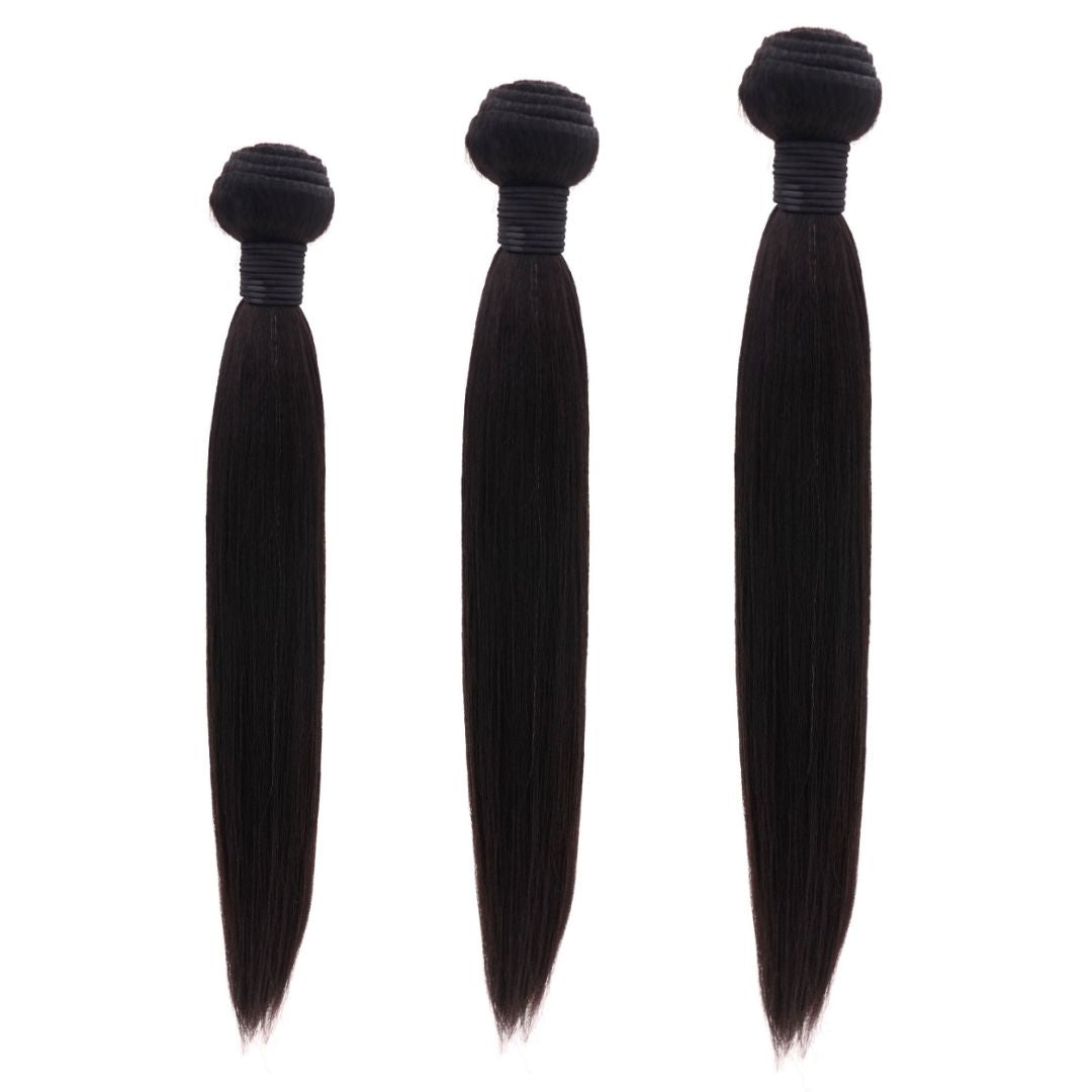 100% Virgin Human Hair Brazilian Silky Straight Bundle Deals