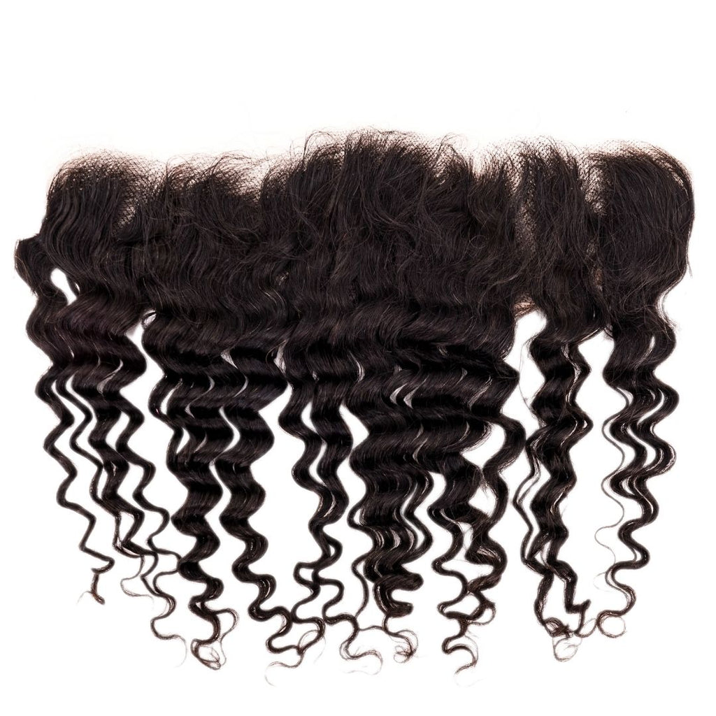 100% Virgin Human Hair Brazilian Deep Wave 13x4 Frontal