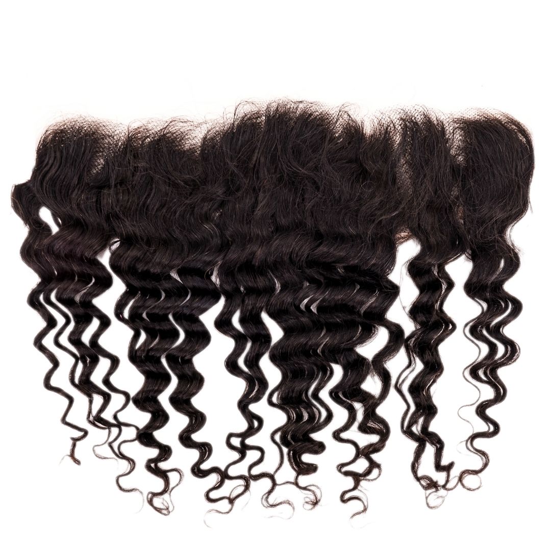 100% Virgin Human Hair Brazilian Deep Wave 13x4 Frontal
