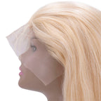 100% Human Hair Blonde Straight 13x4 Transparent Lace Front Wig