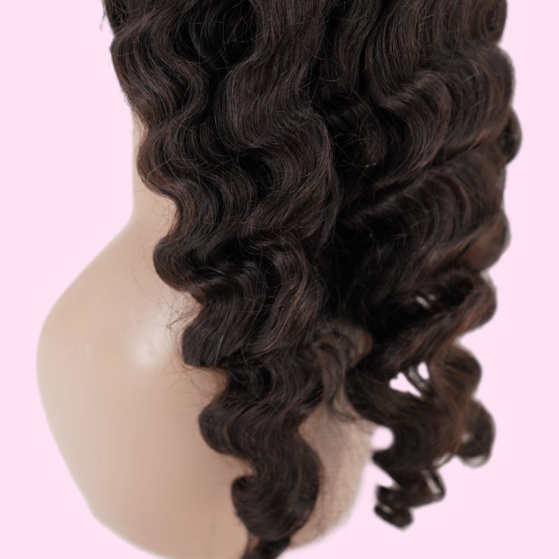 100% Virgin Human Hair Loose Wave 13x4 Transparent Lace Front Wig