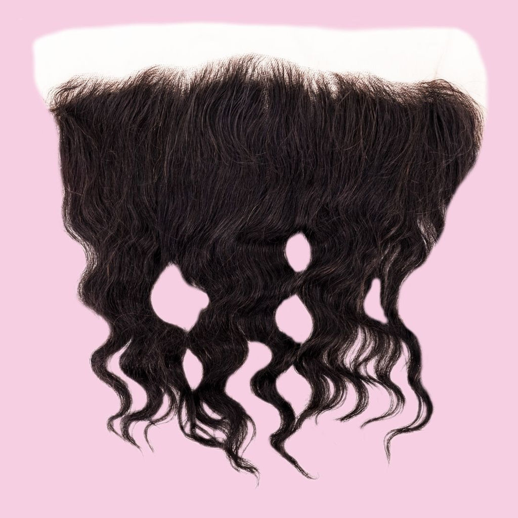 100% Virgin Human hair Brazilian Loose Wave13x4  Frontal