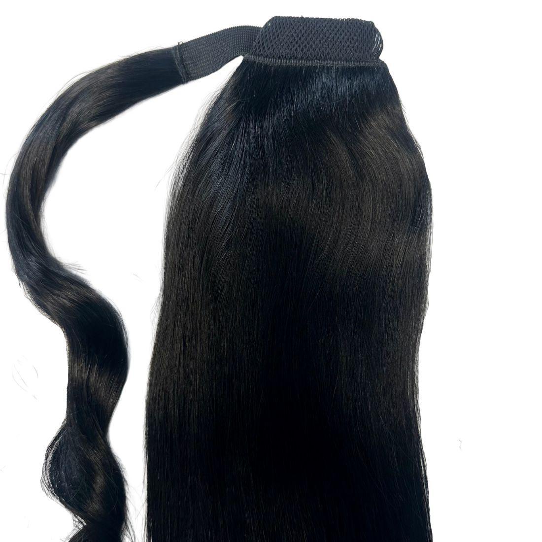 100% Human Hair Jet Black Ponytail
