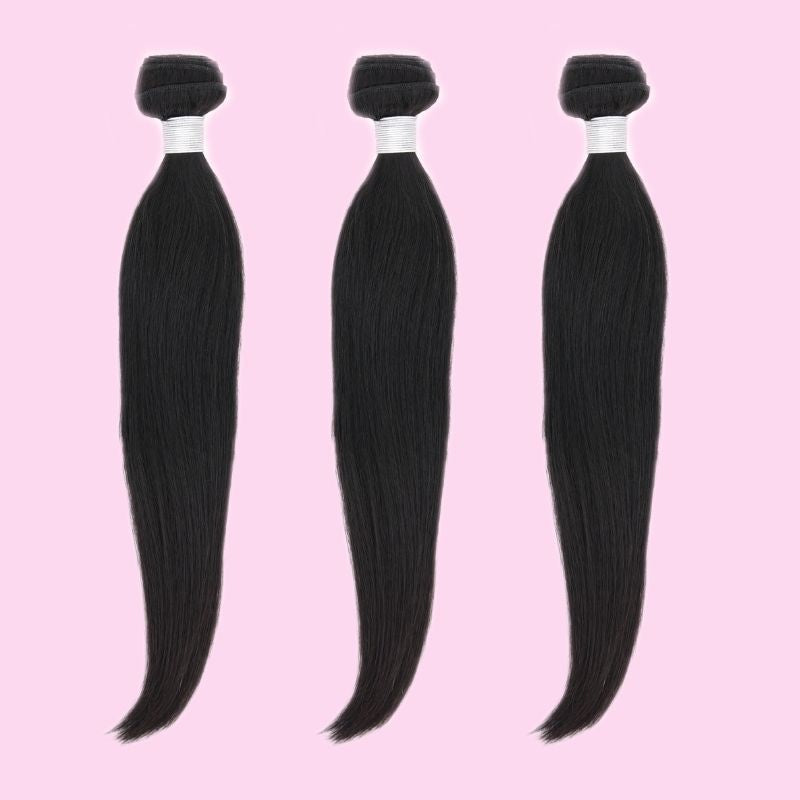 100% Virgin Human Hair Brazilian Silky Straight Bundle Deals