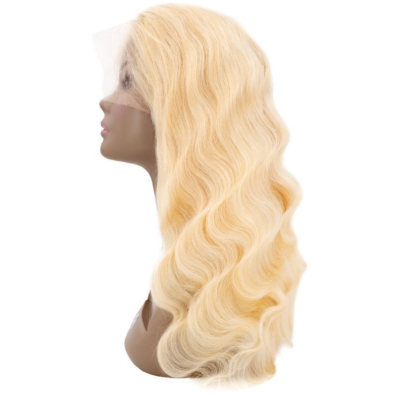 100% Virgin Human Hair Blonde Body Wave 13x4 Transparent Lace Front Wig