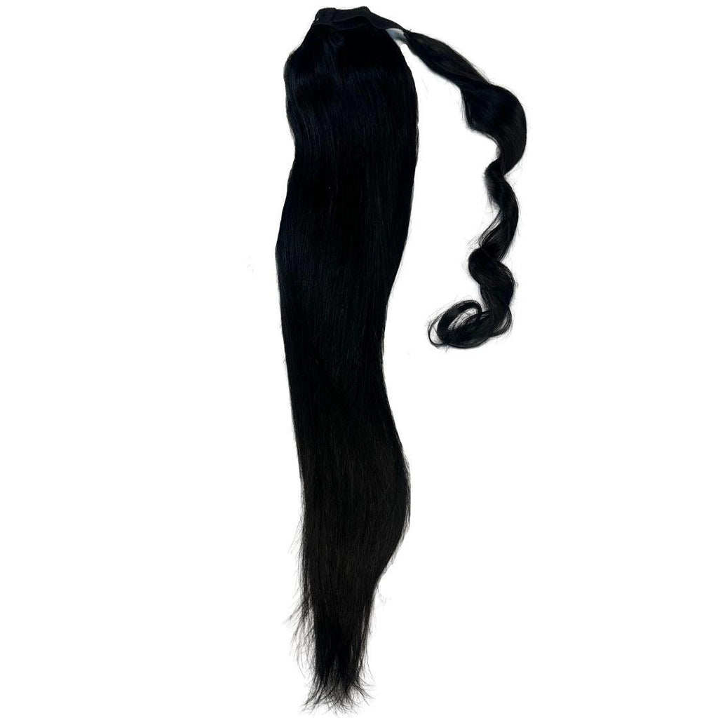 100% Human Hair Jet Black Ponytail