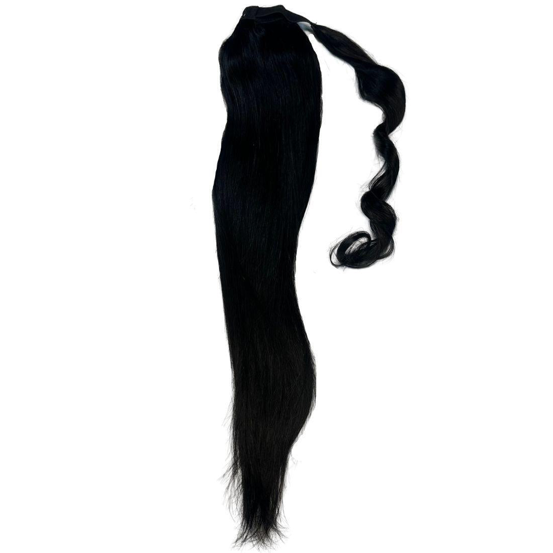 100% Human Hair Jet Black Ponytail