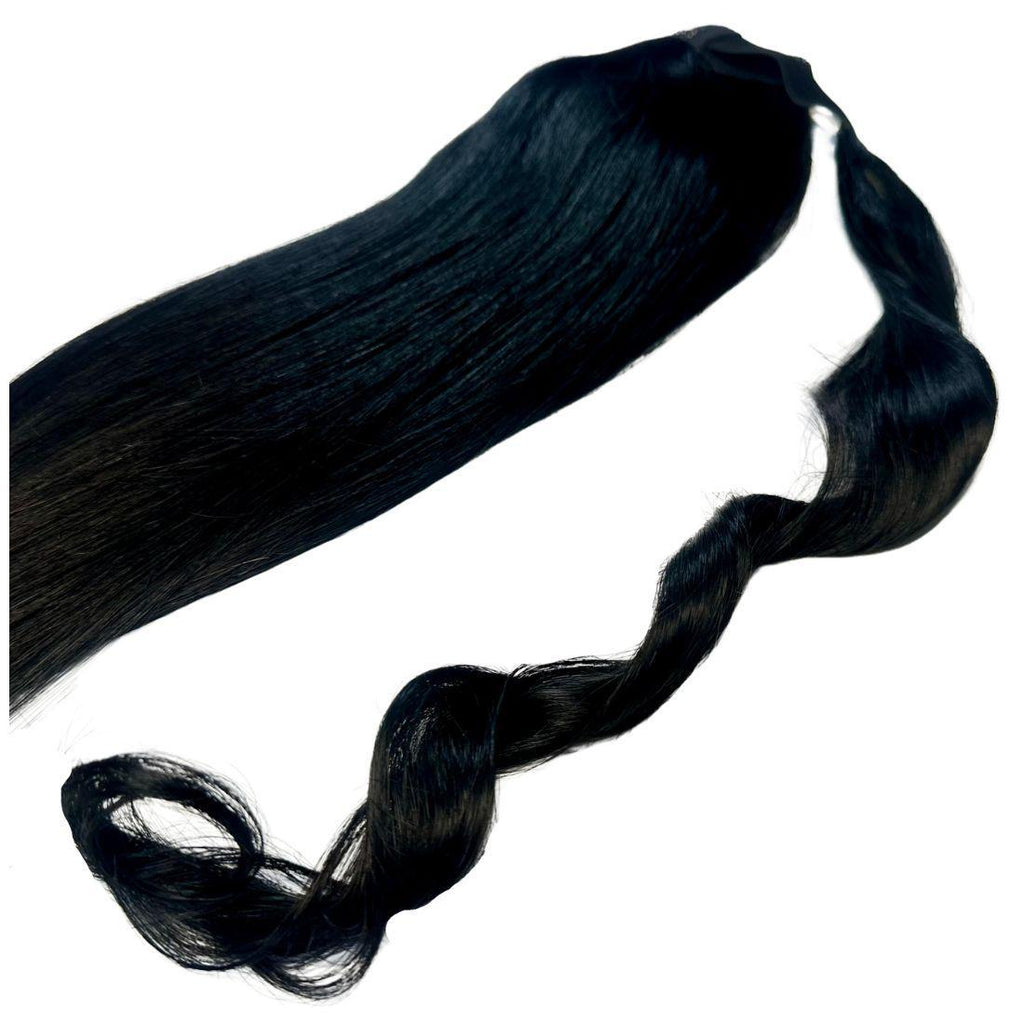 100% Human Hair Jet Black Ponytail