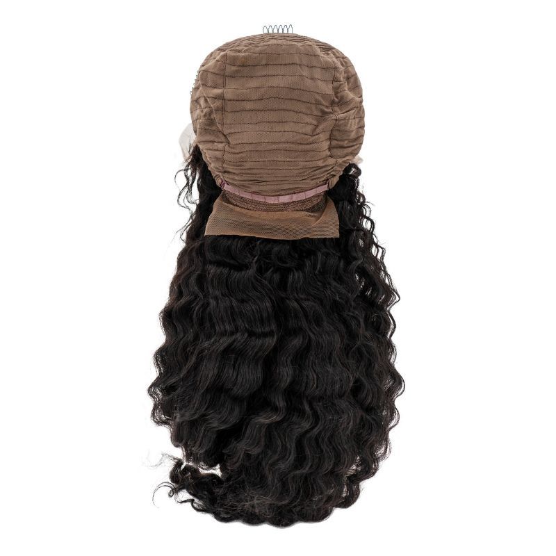 100% Virgin Human Hair Deep Wave 13x4 Transparent Lace Front Wig