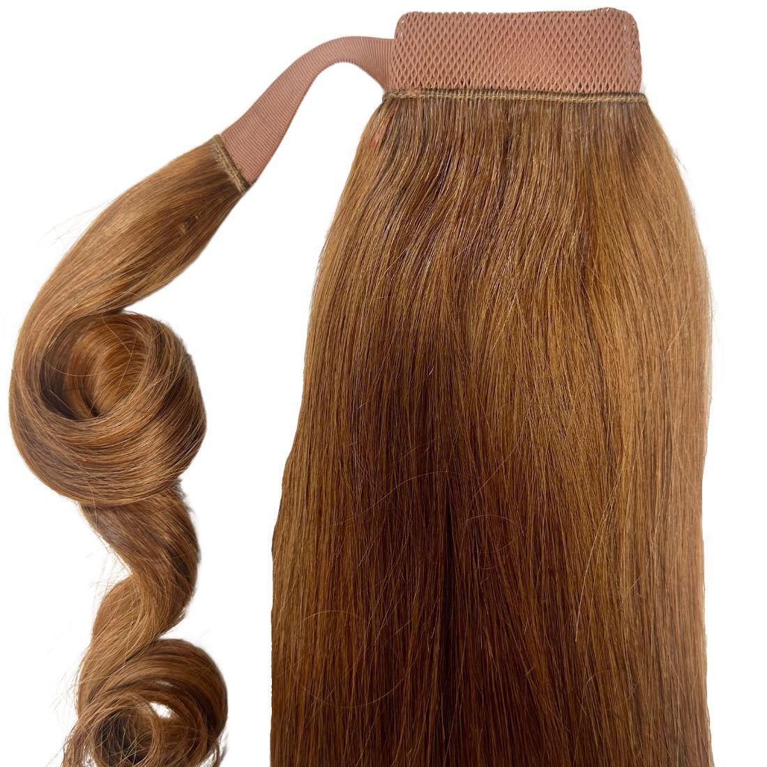 100% Human Hair Auburn Ponytail
