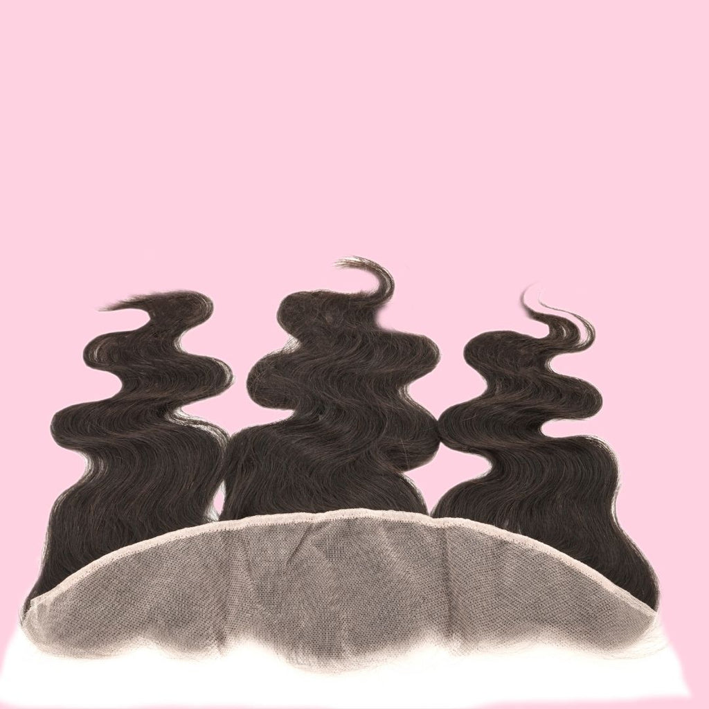 100% Virgin Human Hair Brazilian Body Wave 13x4 Frontal Transparent Lace