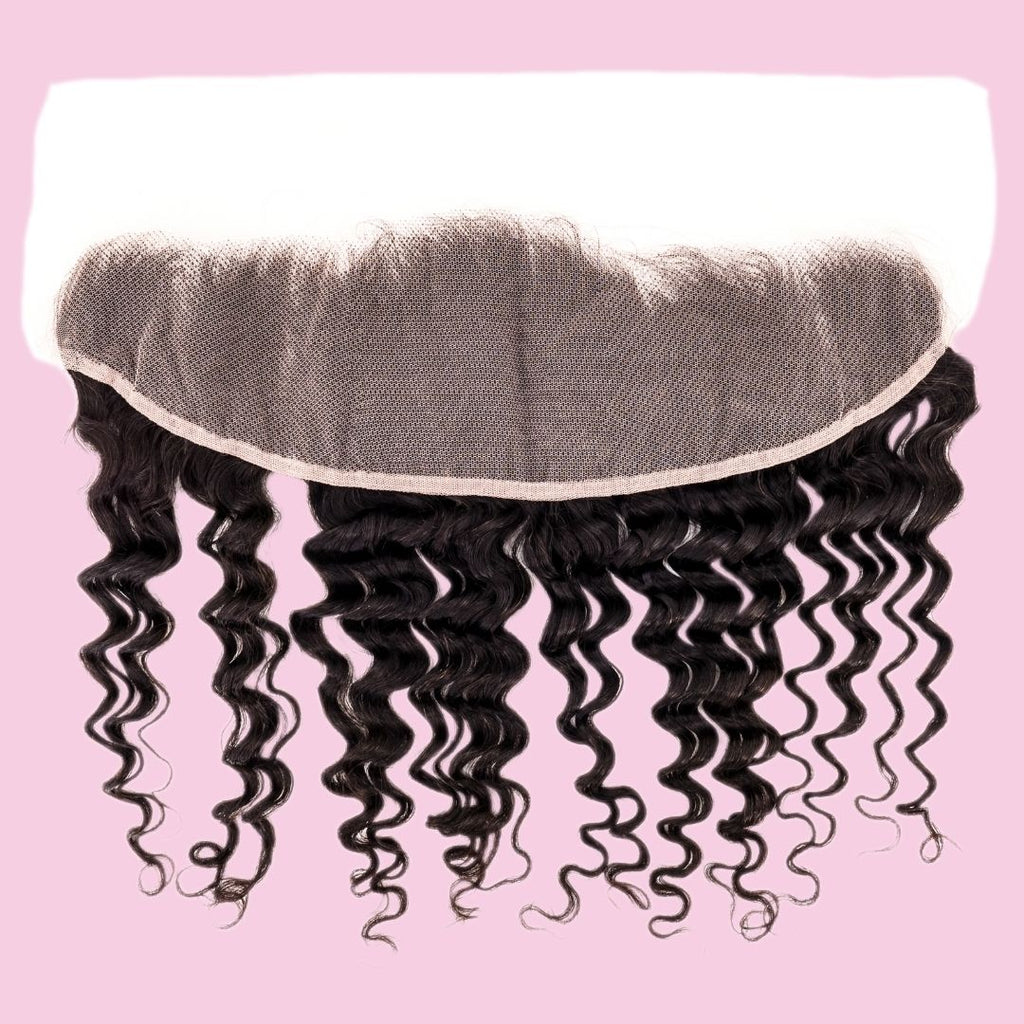 100% Virgin Human Hair Brazilian Deep Wave 13x4 Frontal