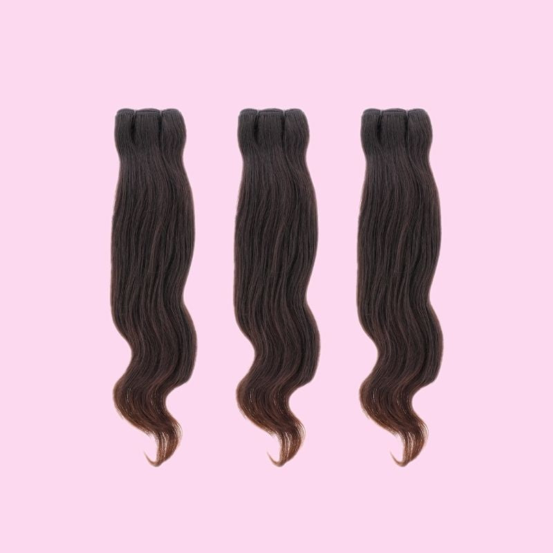 100% Raw Indian Human Hair Wavy Hair Bundle Deal