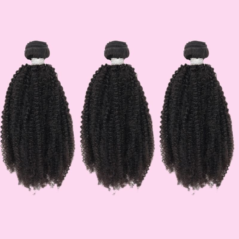 100% Virgin Brazilian Human Hair Afro Kinky Bundle Deals