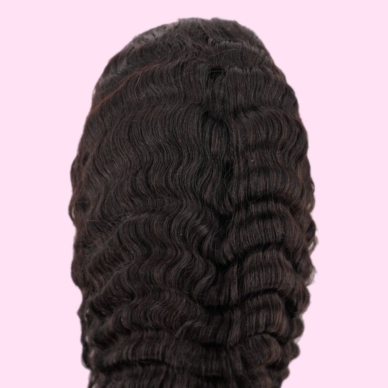 100% Virgin Human Hair Deep Wave 13x4 Transparent Lace Front Wig