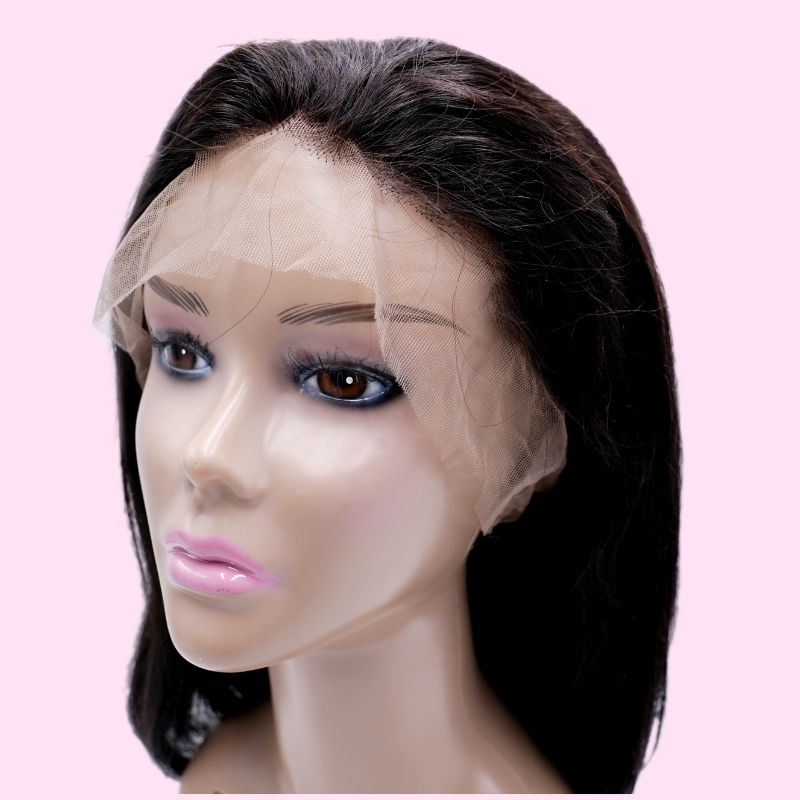 100% Virgin Human Hair Straight Full Transparent Lace Wig