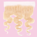 100% Virgin Human Hair Brazilian Blonde Body Wave Frontal