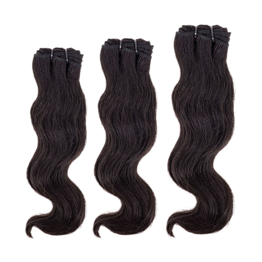 100% Raw Indian Human Hair Wavy Hair Bundle Deal
