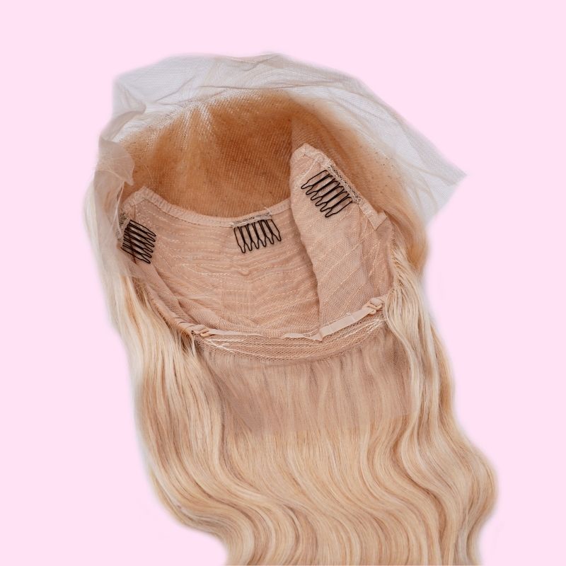 100% Virgin Human Hair Blonde Body Wave 13x4 Transparent Lace Front Wig