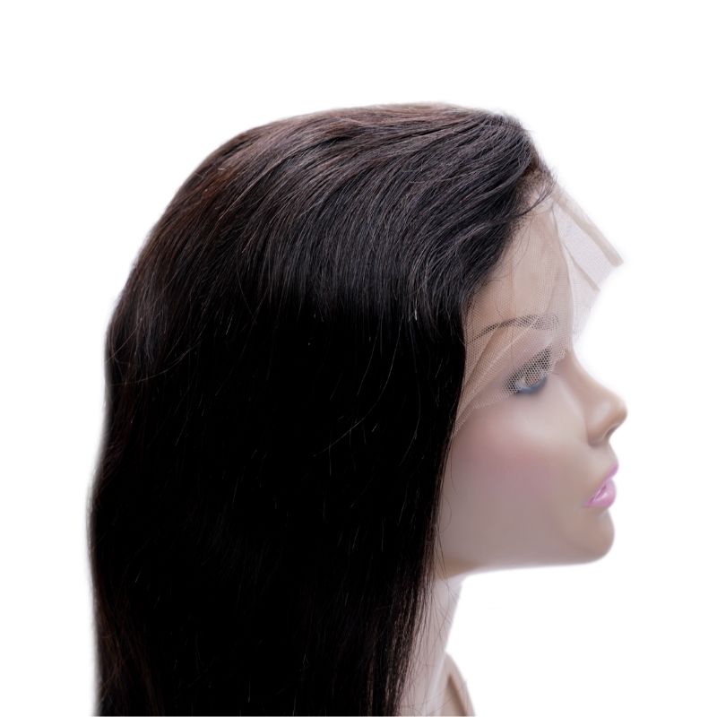 100% Virgin Human Hair Straight Full Transparent Lace Wig