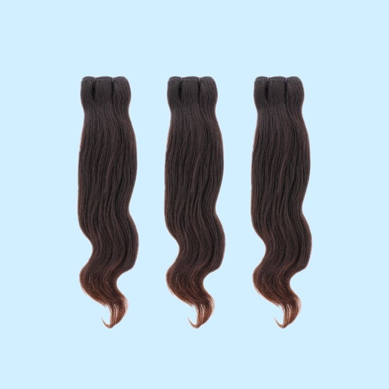 100% Raw Indian Human Hair Wavy Hair Bundle Deal