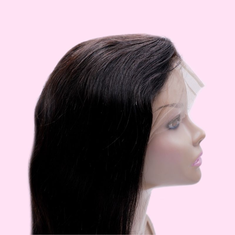 100% Virgin Human Hair Straight Full Transparent Lace Wig