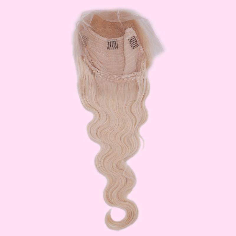 100% Virgin Human Hair Blonde Body Wave 13x4 Transparent Lace Front Wig