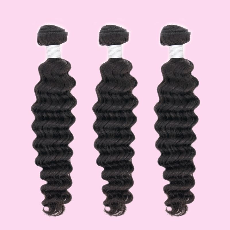 100% Virgin Human Hair Brazilian Deep Wave Bundle Deals