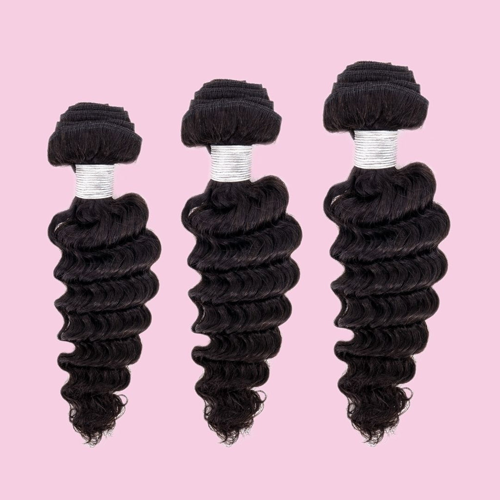 100% Virgin Human Hair Brazilian Deep Wave Bundle Deals