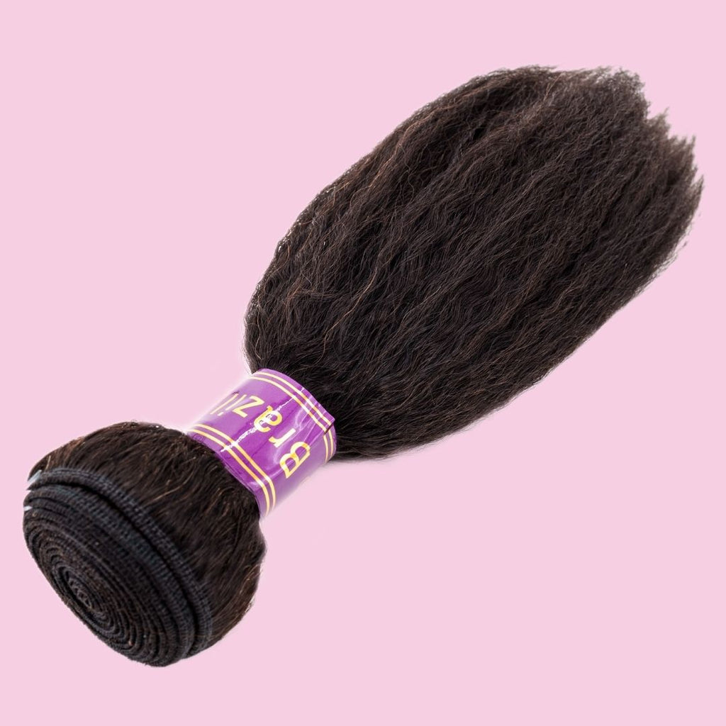 100% Virgin Human Hair Brazilian Kinky Straight Bundles