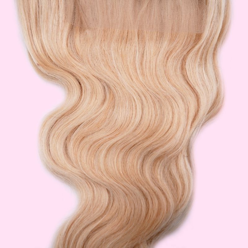 100% Virgin Human Hair Blonde Body Wave 13x4 Transparent Lace Front Wig