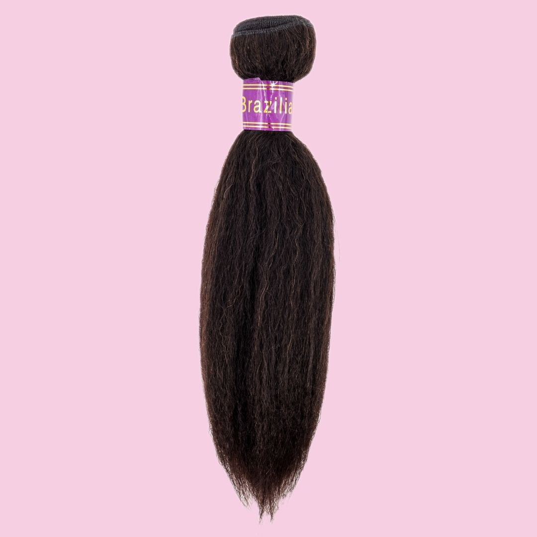 100% Virgin Human Hair Brazilian Kinky Straight Bundles