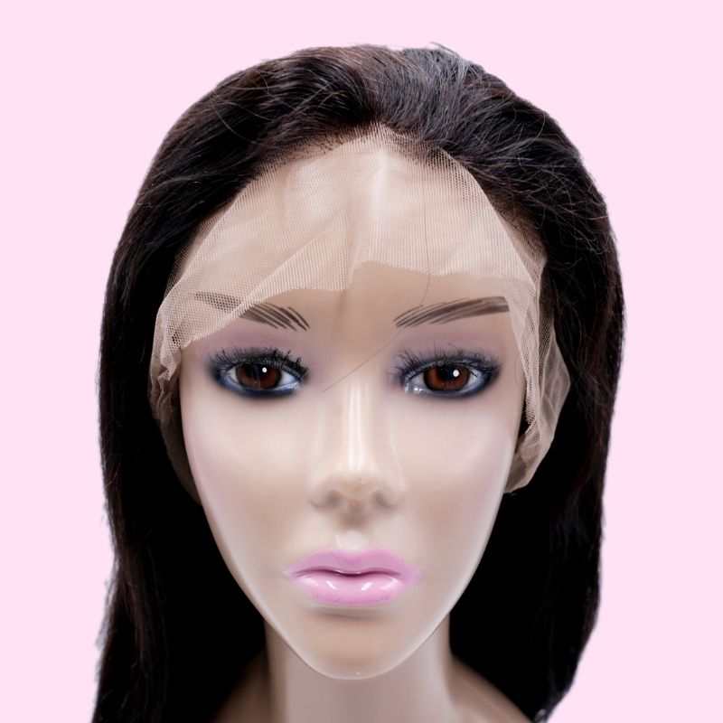 100% Virgin Human Hair Straight Full Transparent Lace Wig